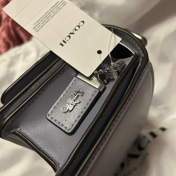 NWT Coach 1941 Bandit Crossbody in Silver / Grey Blue - Picture 5 of 14